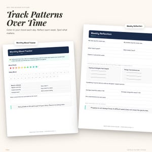 Mental Health Check-in Journal | Daily Mood Tracker, Anxiety Log (PDF Download) image 4