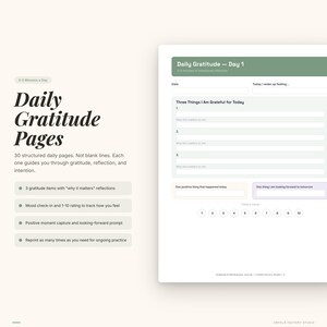 Gratitude Mindfulness Journal | Daily Prompts, Breathing Exercises (Digital Download) image 2