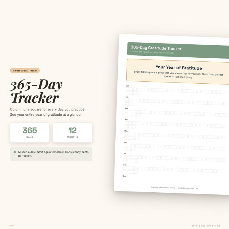 Gratitude Mindfulness Journal | Daily Prompts, Breathing Exercises (Digital Download) image 5