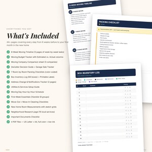 Moving Planner Bundle | 44-Page Checklist, Budget Tracker, Box Labels (PDF) image 7