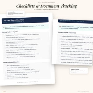 Lista de verificação para preparação de impostos 2026 | Controle de renda, deduções e despesas (Download digital) imagem 3