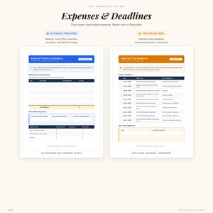 Lista de verificação para preparação de impostos 2026 | Controle de renda, deduções e despesas (Download digital) imagem 5