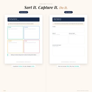 Brain Dump Journal & Mind Map Bundle | Thought Organizer PDF (Digital Download) image 6