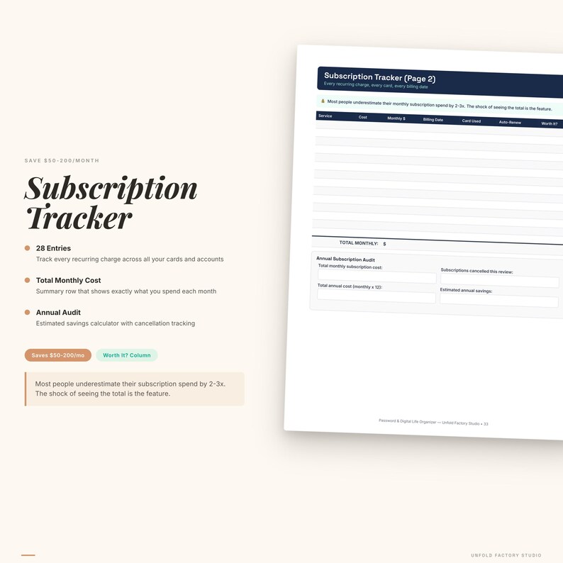 Password Organizer Printable | Digital Life Planner PDF (Instant Download) image 4