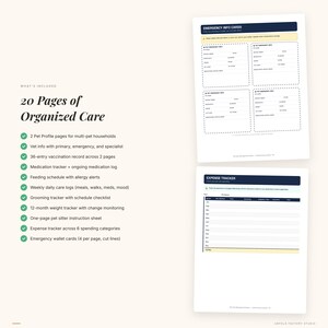 Pet Care Management Binder | Health, Vet, Feeding Schedules (PDF Download) image 2