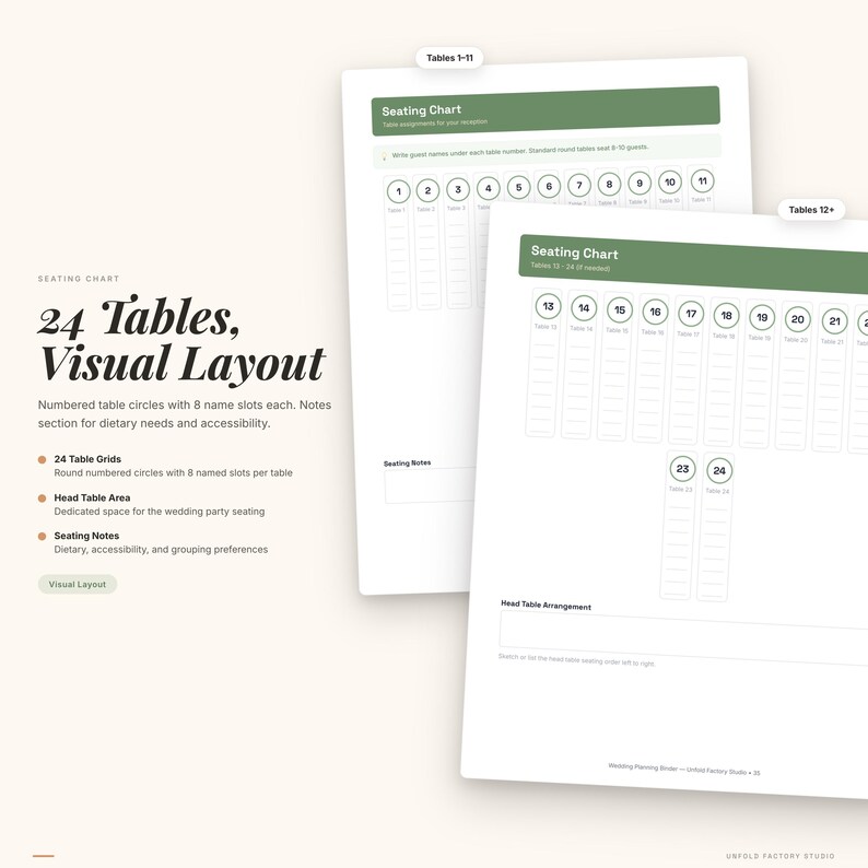 Wedding Planner Binder | Budget, Guest List, Timeline, Seating Chart (Digital Download) image 6