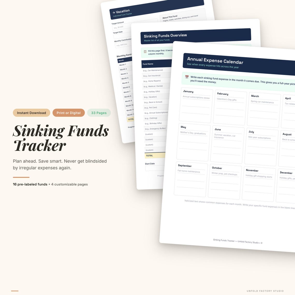 Sinking Funds Tracker Bundle