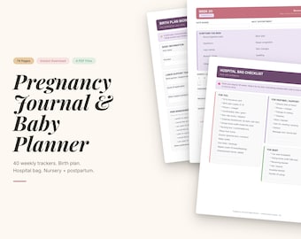 Pregnancy Journal & Baby Planner (Digital Download)