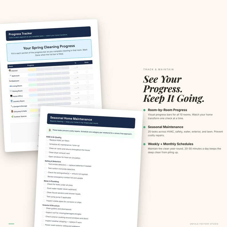 Spring Cleaning Checklist Bundle | Room-by-Room Deep Clean Planner (Digital Download) image 6