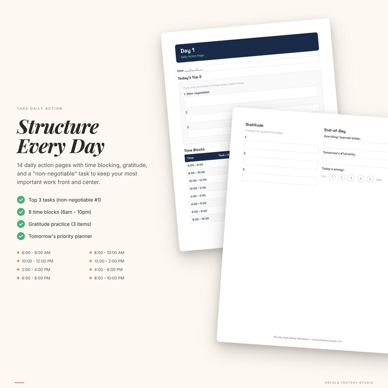 90-Day Goal Setting Workbook | SMART Planner, Habit Tracker (PDF Download) image 6
