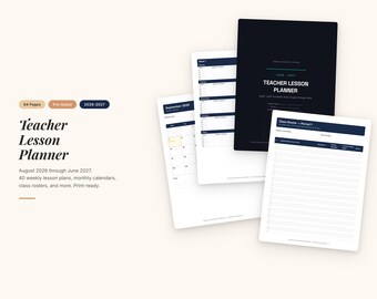 Planificateur de cours pour enseignants 2026-2027 | Année universitaire prédatée PDF