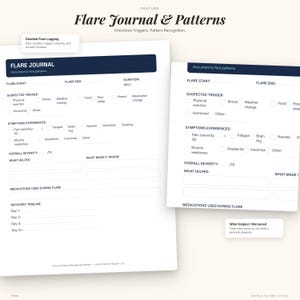 Chronic Illness Management Binder | Symptom Tracker, Flare Journal, Appointment Prep (PDF) image 5