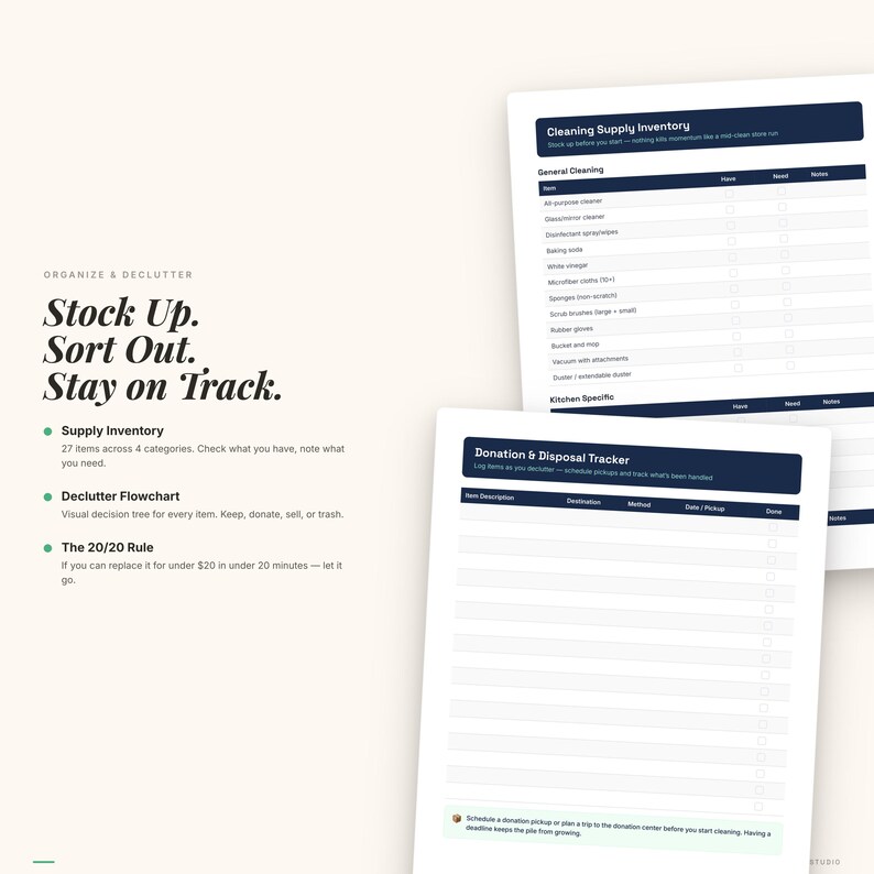 Spring Cleaning Checklist Bundle | Room-by-Room Deep Clean Planner (Digital Download) image 5