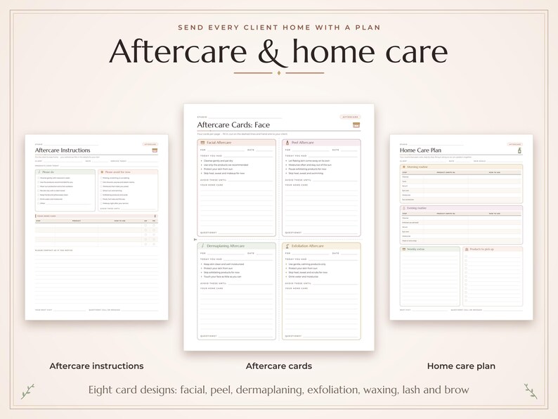 Esthetician Client Forms Bundle, Fillable Skin Care Intake Consent Form, Facial Treatment Record PDF image 7