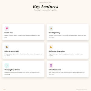 Mental Health Check-in Journal | Daily Mood Tracker, Anxiety Log (PDF Download) image 7