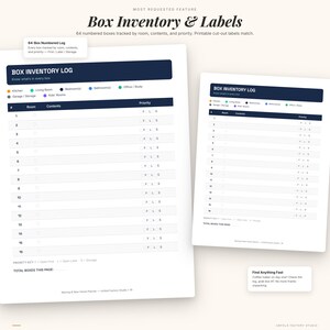 Moving Planner Bundle | 44-Page Checklist, Budget Tracker, Box Labels (PDF) image 4