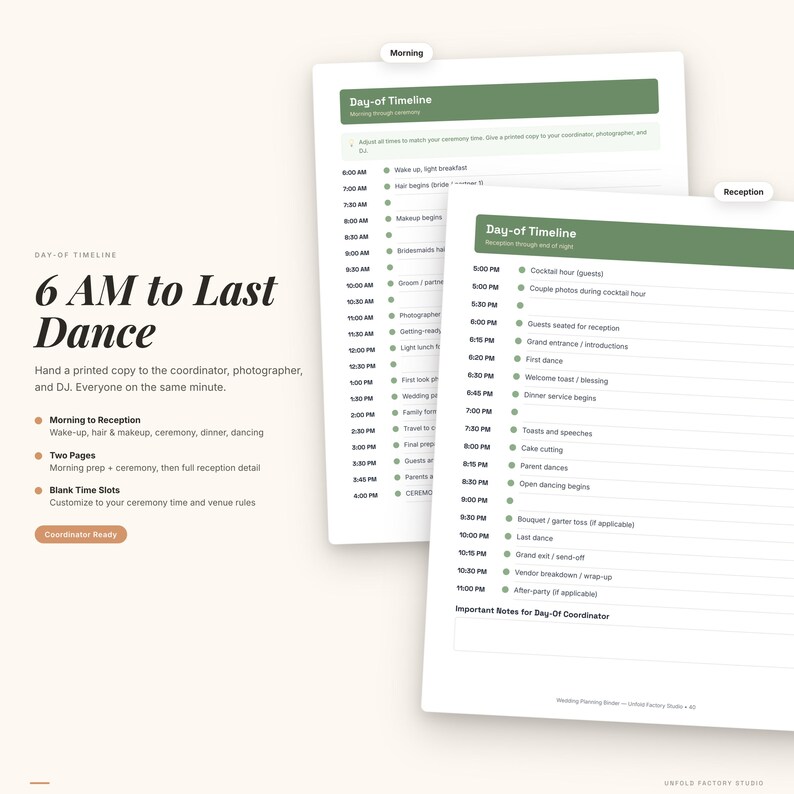 Wedding Planner Binder | Budget, Guest List, Timeline, Seating Chart (Digital Download) image 5