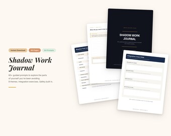 Journal de travail de l'ombre imprimable | Guides d'aide à la découverte de soi (téléchargement PDF)