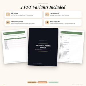 Wedding Planner Binder | Budget, Guest List, Timeline, Seating Chart (Digital Download) image 8