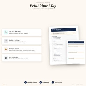 Brain Dump Journal & Mind Map Bundle | Thought Organizer PDF (Digital Download) image 8
