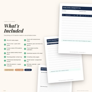 2026-2027 Teacher Lesson Planner | Pre-Dated Academic Year PDF image 2