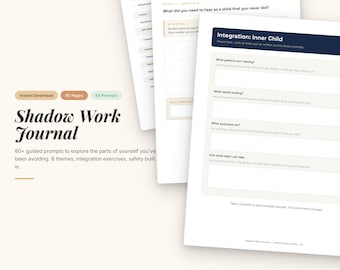 Afdrukbaar schaduwwerkdagboek | Begeleide zelfontdekkingsinstructies (pdf-download)