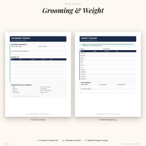 Pet Care Management Binder | Health, Vet, Feeding Schedules (PDF Download) image 6