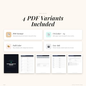 Password Organizer Printable | Digital Life Planner PDF (Instant Download) image 8