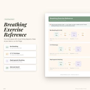 Gratitude Mindfulness Journal | Daily Prompts, Breathing Exercises (Digital Download) image 6