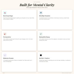 Brain Dump Journal & Mind Map Bundle | Thought Organizer PDF (Digital Download) image 7