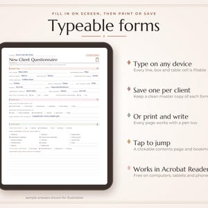 Esthetician Client Forms Bundle, Fillable Skin Care Intake Consent Form, Facial Treatment Record PDF image 9