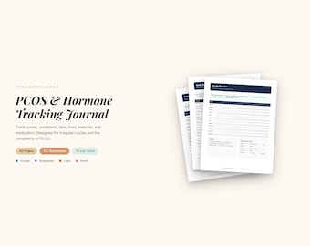 Journal de suivi hormonal du SOPK | Cycle irrégulier, Symptôme, Alimentation, Labos PDF