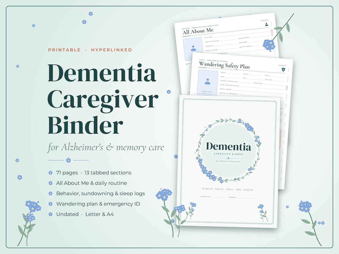 Dementia Caregiver Binder