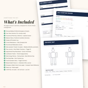 Chronic Illness Management Binder | Symptom Tracker, Flare Journal, Appointment Prep (PDF) image 6