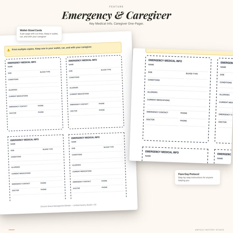 Chronic Illness Management Binder | Symptom Tracker, Flare Journal, Appointment Prep (PDF) image 7