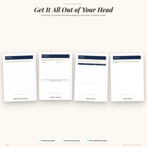 Brain Dump Journal & Mind Map Bundle | Thought Organizer PDF (Digital Download) image 3