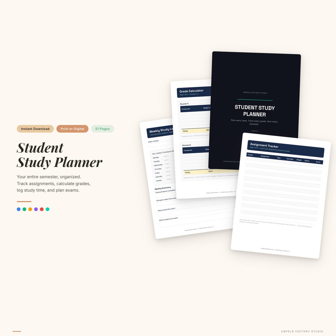 College Semester Planner