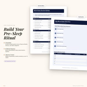Sleep Optimization Workbook | Daily Log, Hygiene Checklist, CBT-I (Digital Download) image 4