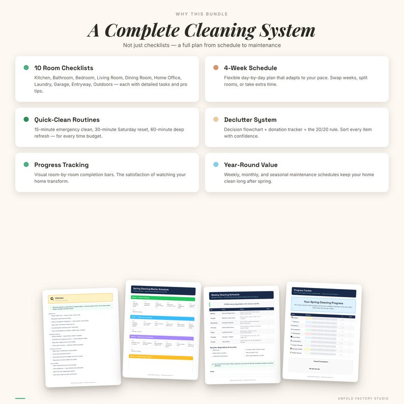 Spring Cleaning Checklist Bundle | Room-by-Room Deep Clean Planner (Digital Download) image 7
