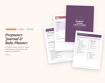 Pregnancy Journal & Baby Planner (Digital Download)