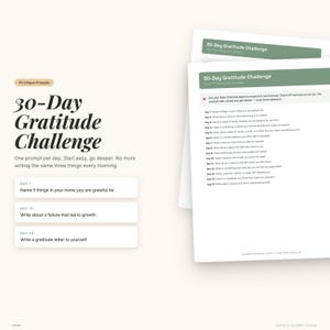 Gratitude Mindfulness Journal | Daily Prompts, Breathing Exercises (Digital Download) image 4