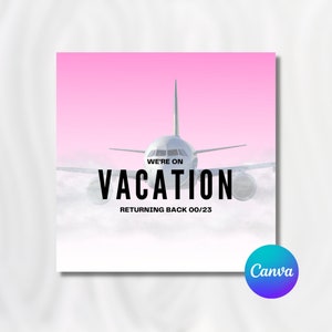 We&#39;re On Vacation Flyer, On Vacation Flyer, Business Vacation Template, DIY We&#39;re On Vacation Template