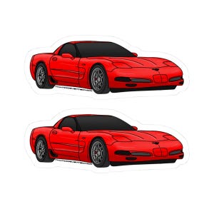 Corvette C5 Sticker, Red