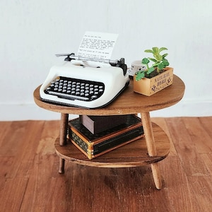 Dollhouse Furniture Coffee Table 1/6 Scale tinyhometinygoods TeakWood Handmade
