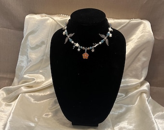 Flower angel necklace