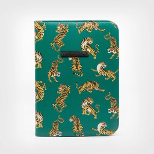 Bijbel Cover Green Tiger, Cool, Modern, Green, Tiger, Bible Case, Christian Gift, Animal Print, Donkergroen, Unisex, Heren, Dames, Jeugd, Cadeau