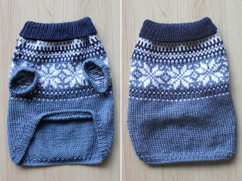 Dog Sweater PATTERN Nordic Snowflakes Design Knit Sweater with Fair Isle Techniques image 3