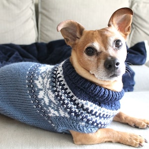Dog Sweater PATTERN | Nordic Snowflakes Design | Knit Sweater with Fair Isle Techniques