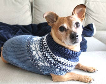 Dog Sweater PATTERN | Nordic Snowflakes Design | Knit Sweater with Fair Isle Techniques