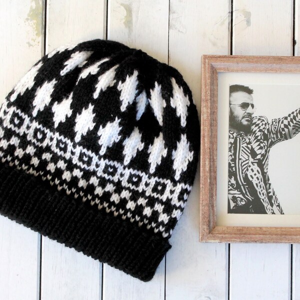 MODÈLE de chapeau tricoté | Ringo Starr inspiré | Bonnet tricoté avec des techniques Fair Isle